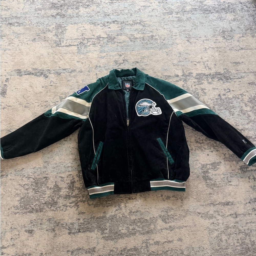 Philadelphia Eagles NFL Suede Leather Jacket from G-III Apparel - X-Large